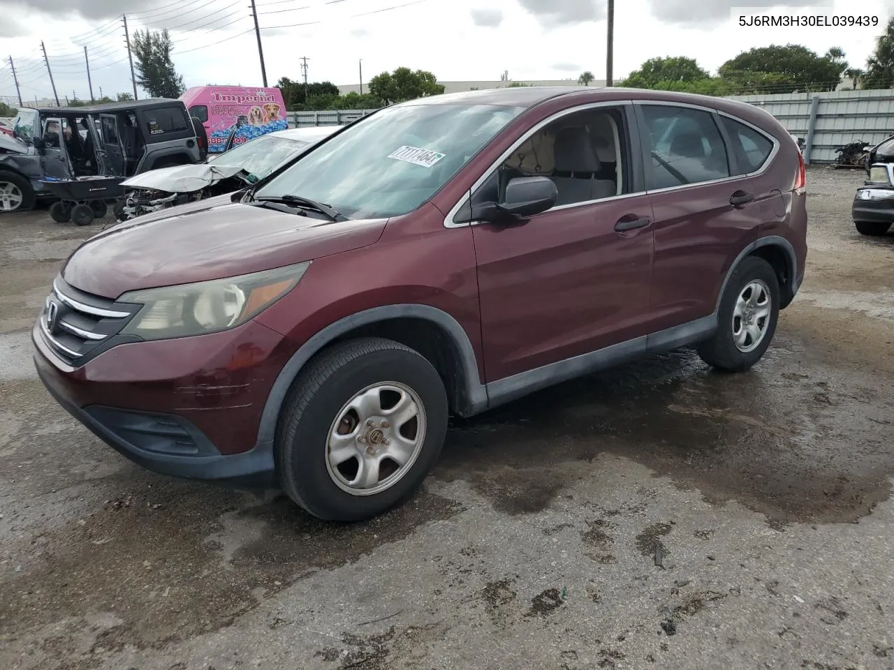 2014 Honda Cr-V Lx VIN: 5J6RM3H30EL039439 Lot: 71117464