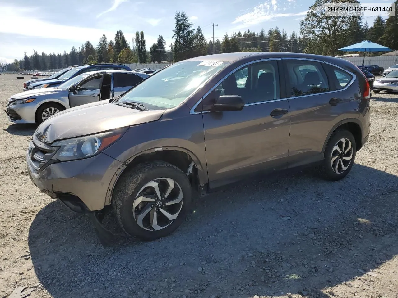 2014 Honda Cr-V Lx VIN: 2HKRM4H36EH681440 Lot: 71292804