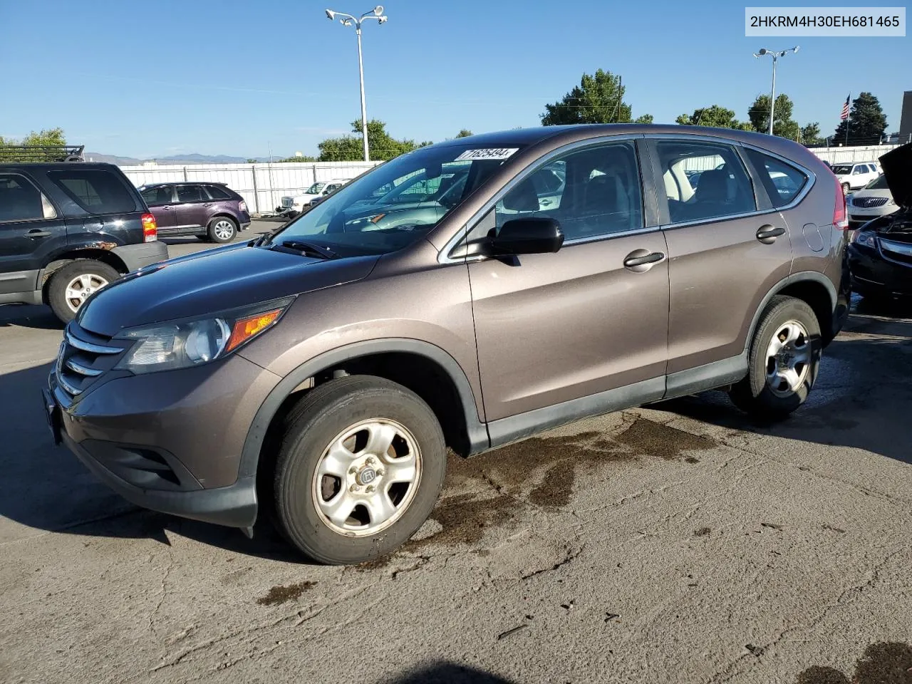 2014 Honda Cr-V Lx VIN: 2HKRM4H30EH681465 Lot: 71625494