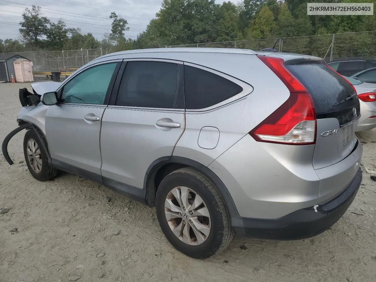 2014 Honda Cr-V Exl VIN: 2HKRM3H72EH560403 Lot: 71712764