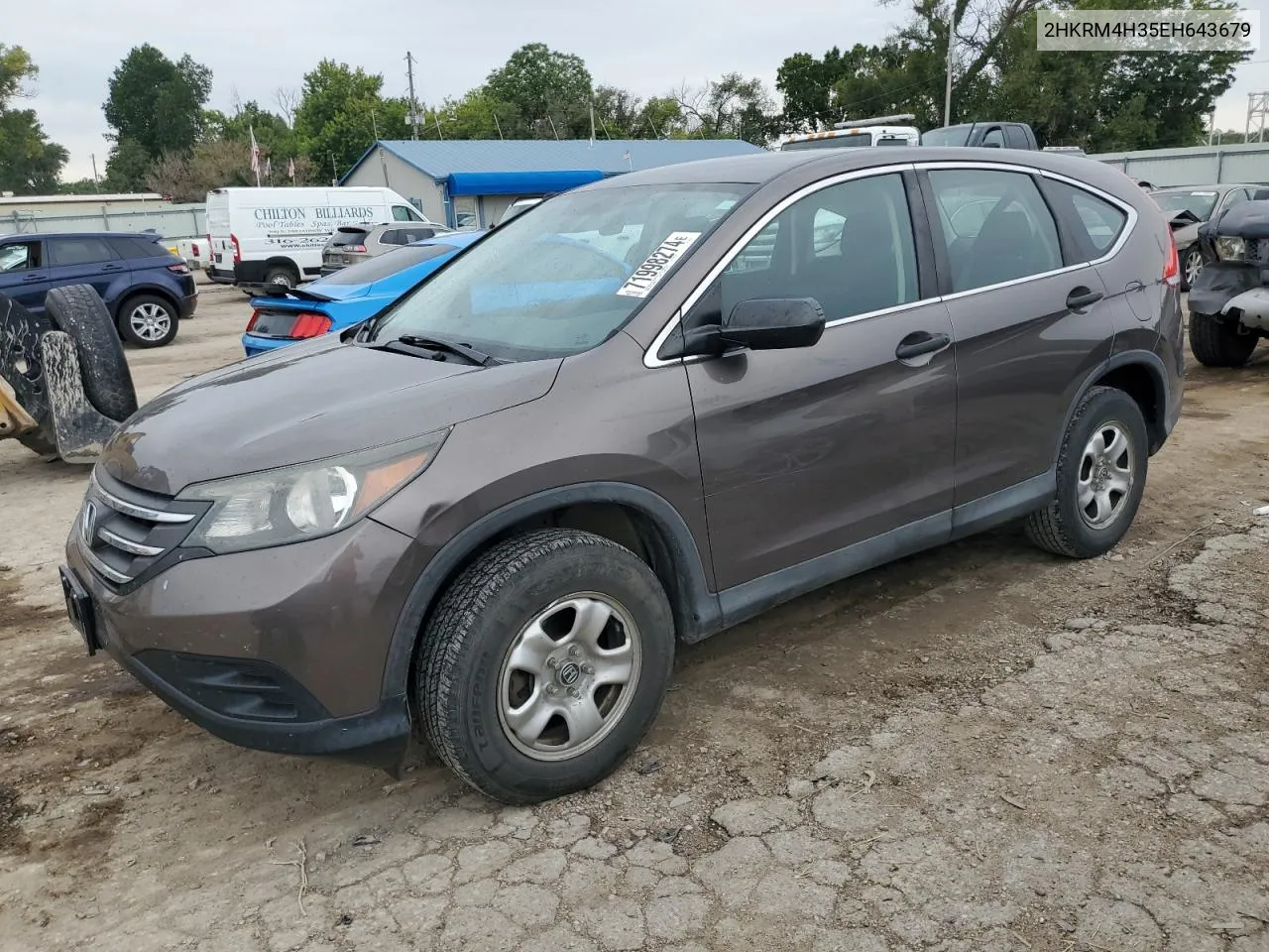 2014 Honda Cr-V Lx VIN: 2HKRM4H35EH643679 Lot: 71998274