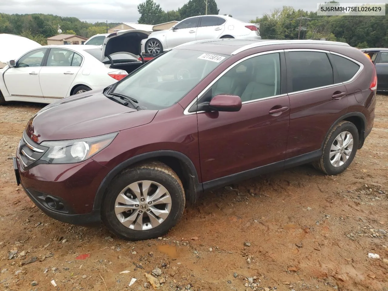 2014 Honda Cr-V Exl VIN: 5J6RM3H75EL026429 Lot: 72115814