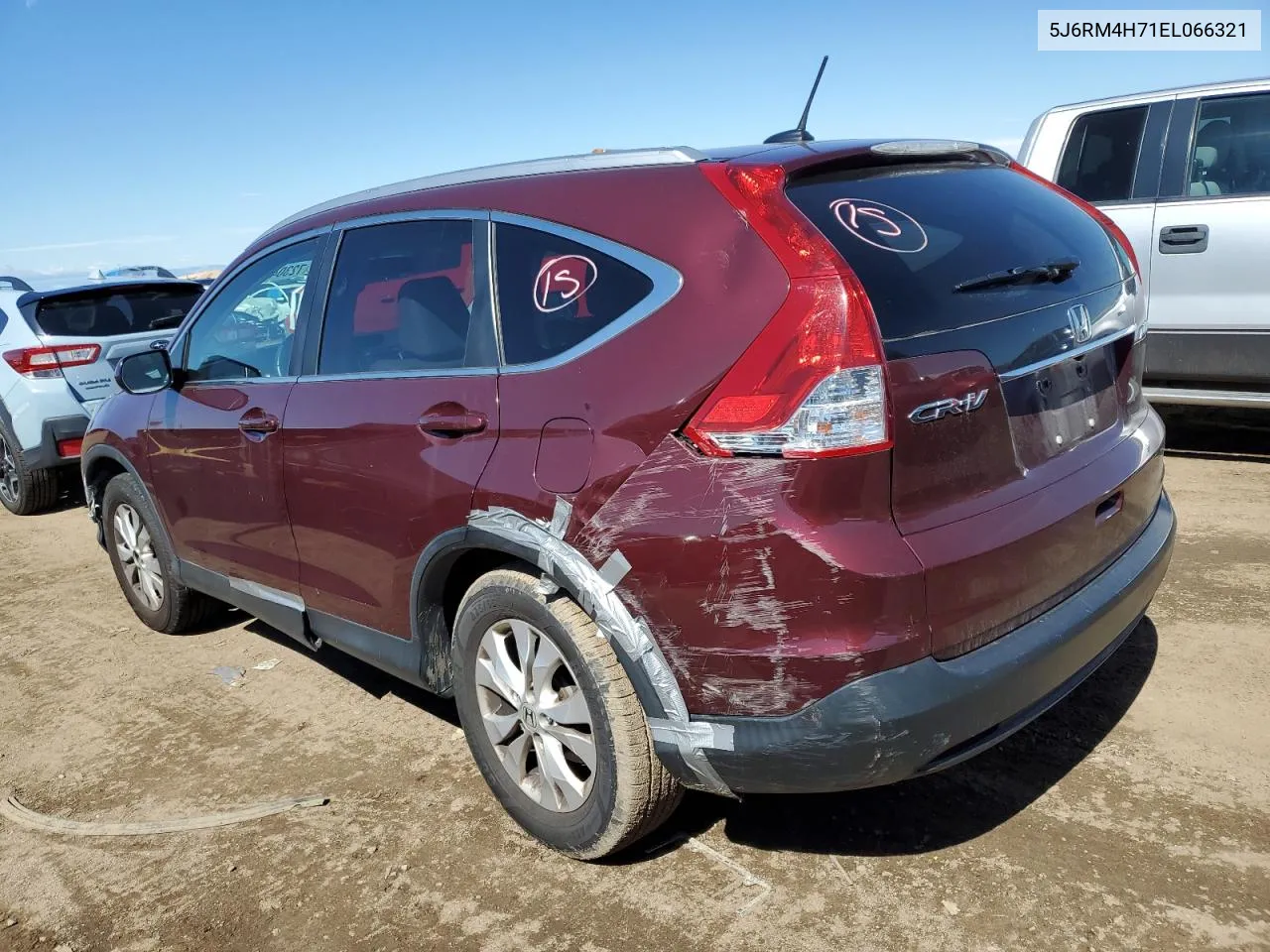 2014 Honda Cr-V Exl VIN: 5J6RM4H71EL066321 Lot: 72304584