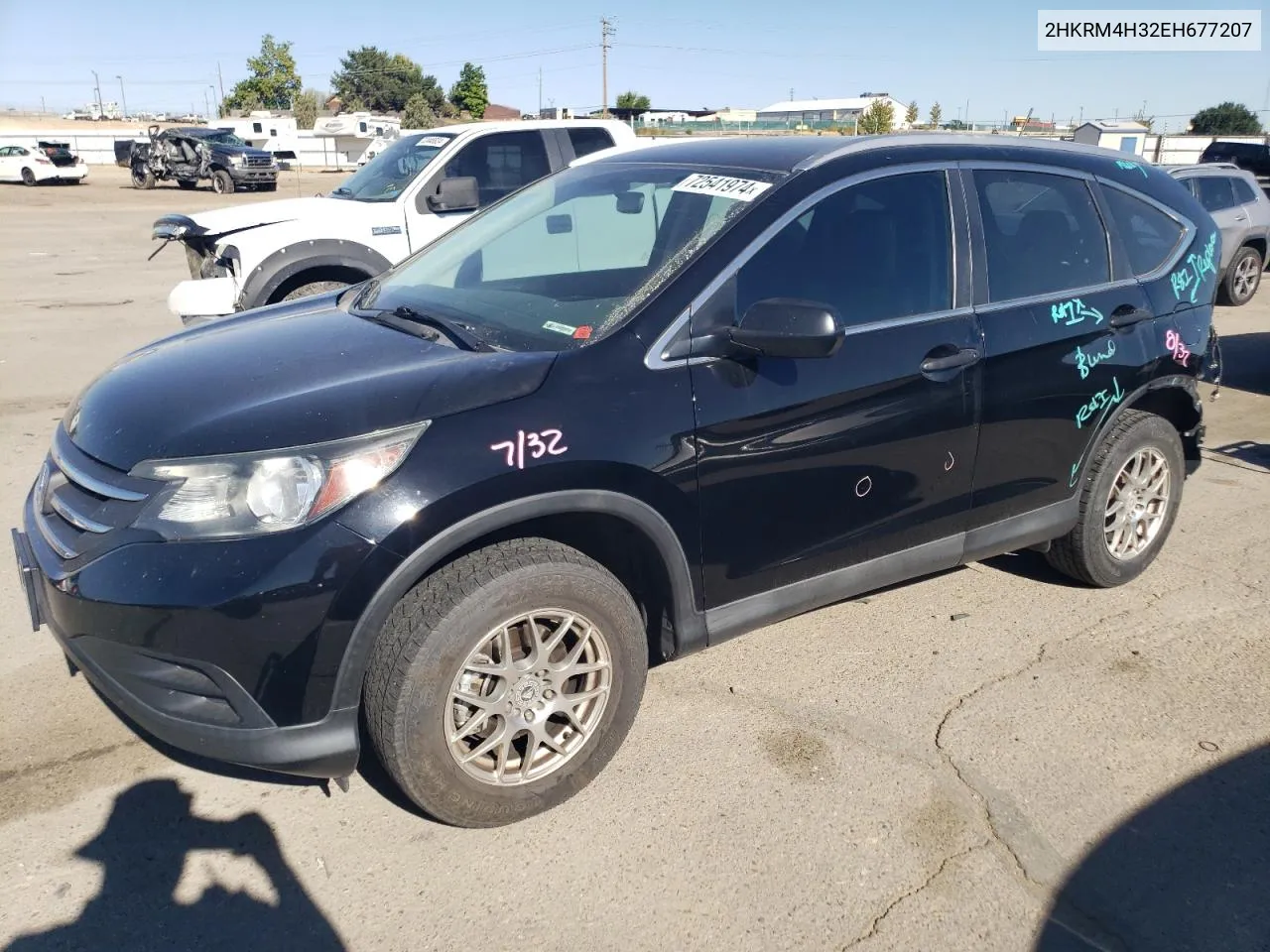 2014 Honda Cr-V Lx VIN: 2HKRM4H32EH677207 Lot: 72541974