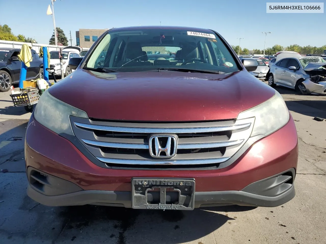 2014 Honda Cr-V Lx VIN: 5J6RM4H3XEL106666 Lot: 74074464