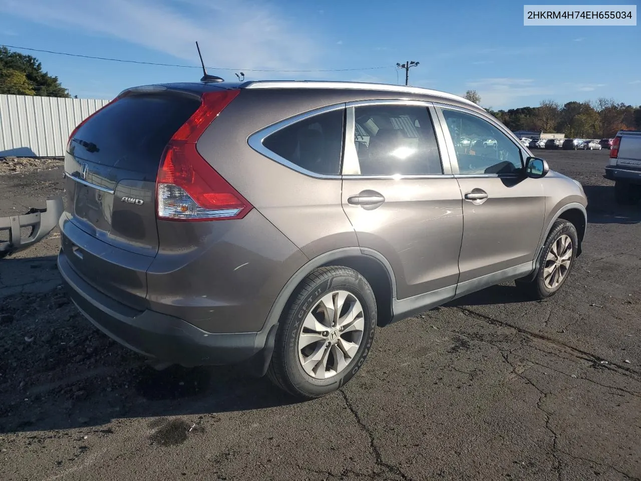 2HKRM4H74EH655034 2014 Honda Cr-V Exl