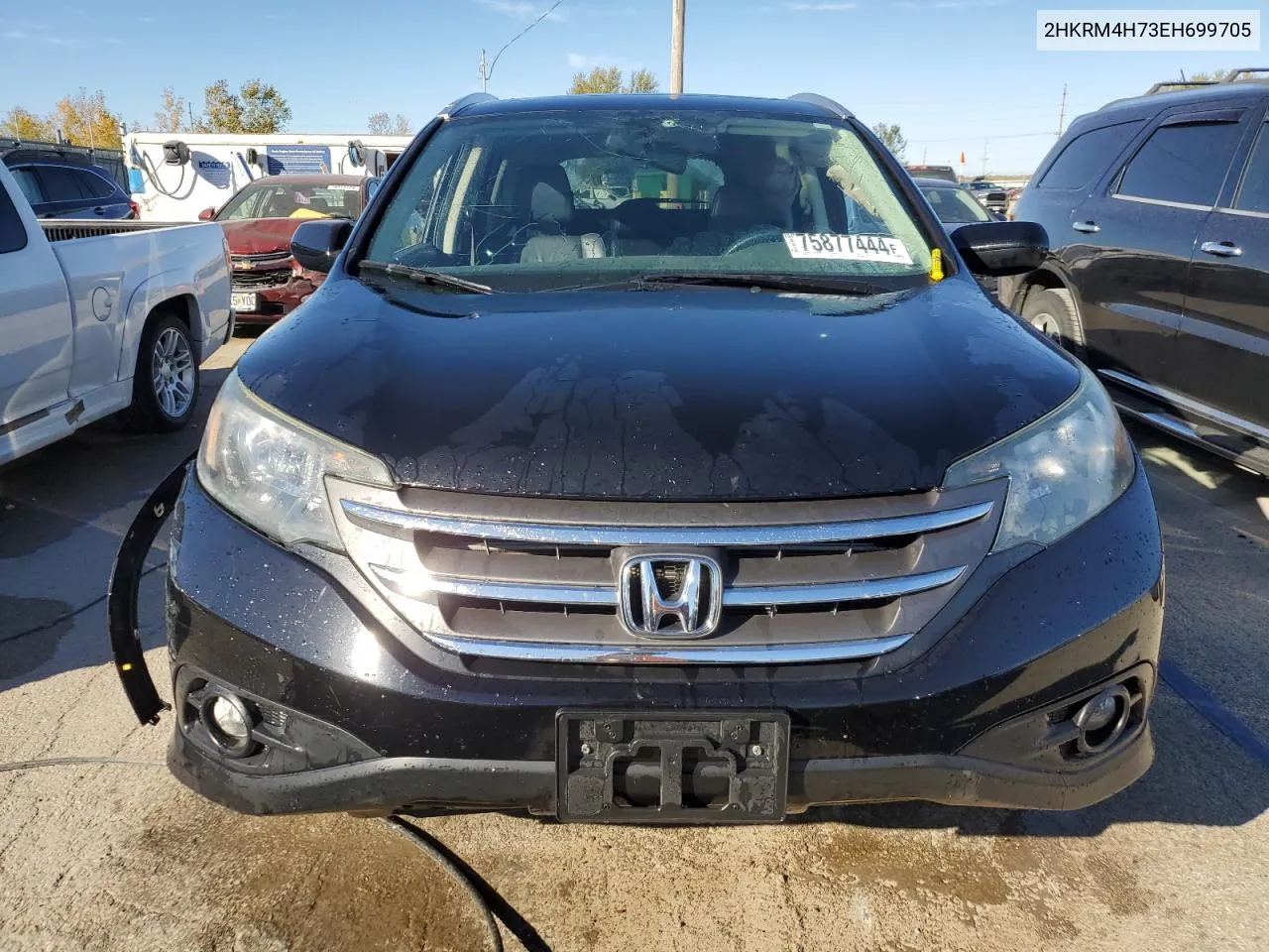 2014 Honda Cr-V Exl VIN: 2HKRM4H73EH699705 Lot: 75877444