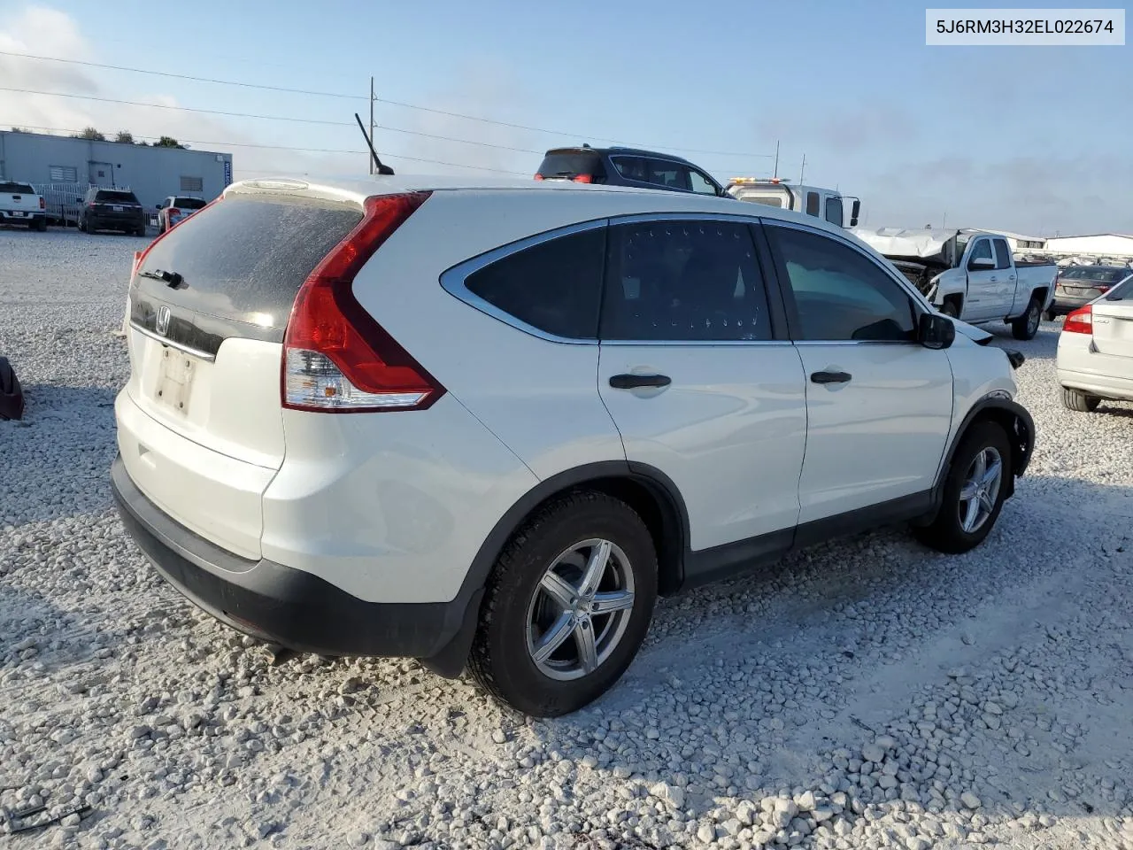 2014 Honda Cr-V Lx VIN: 5J6RM3H32EL022674 Lot: 77123434