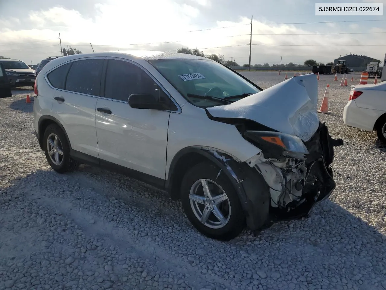 2014 Honda Cr-V Lx VIN: 5J6RM3H32EL022674 Lot: 77123434