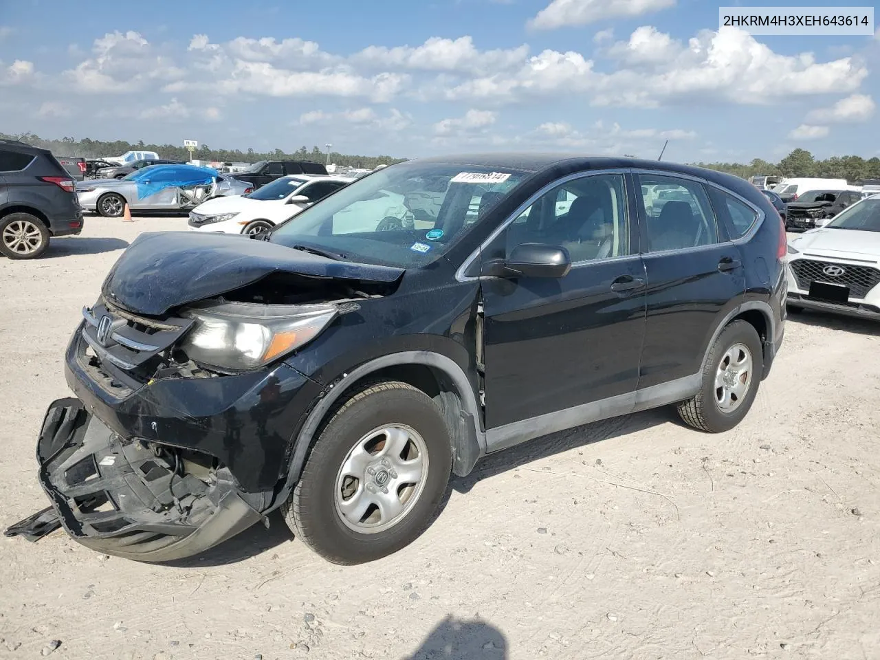 2014 Honda Cr-V Lx VIN: 2HKRM4H3XEH643614 Lot: 77909814