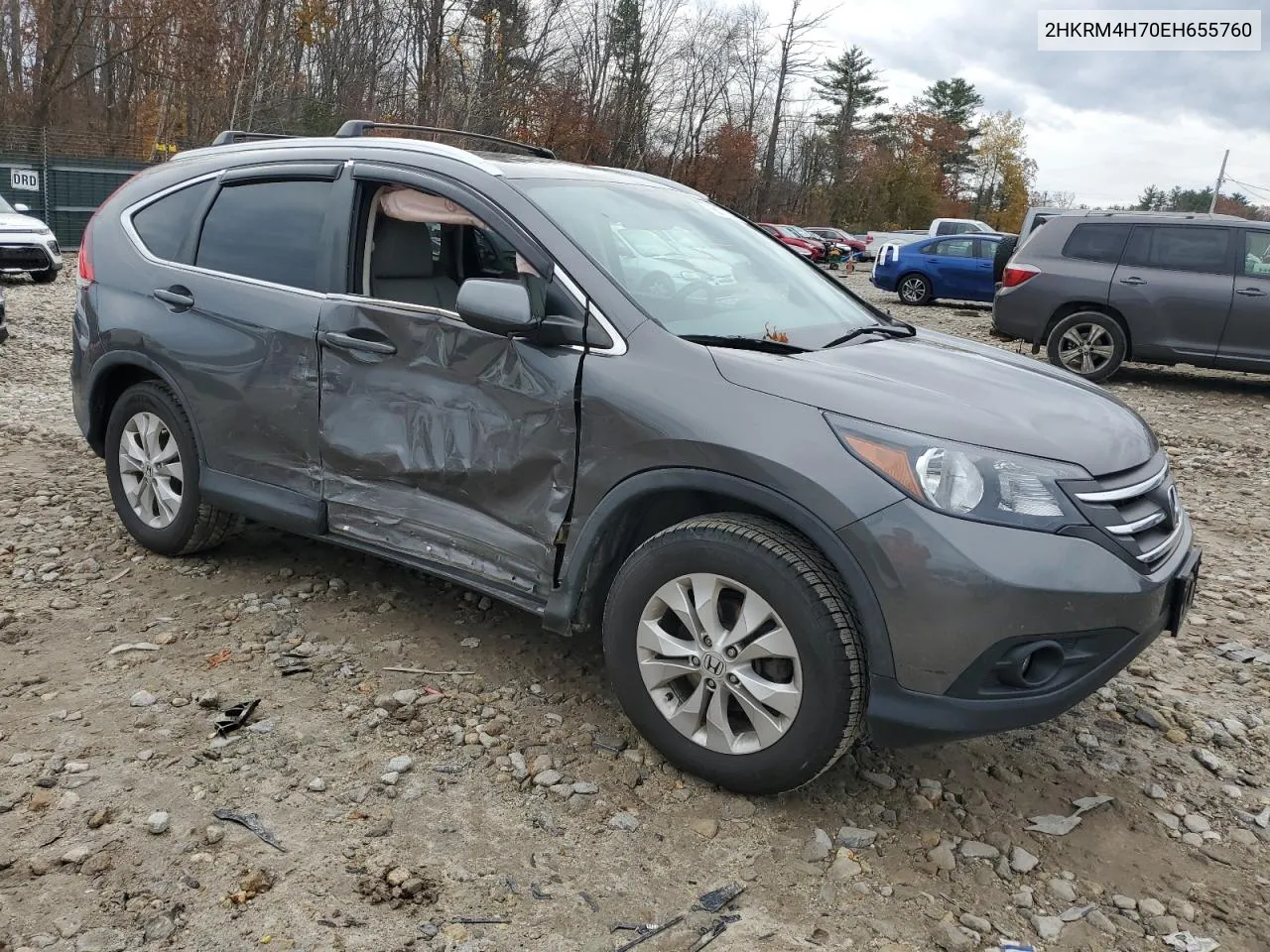 2014 Honda Cr-V Exl VIN: 2HKRM4H70EH655760 Lot: 78600004