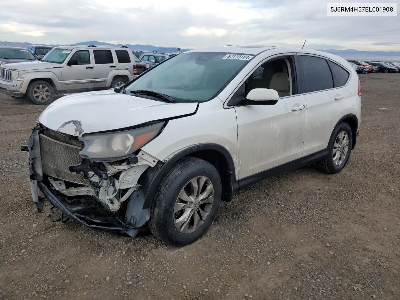 2014 Honda Cr-V Ex VIN: 5J6RM4H57EL001908 Lot: 80119184