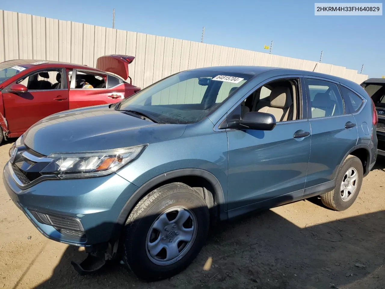 2015 Honda Cr-V Lx VIN: 2HKRM4H33FH640829 Lot: 64815704