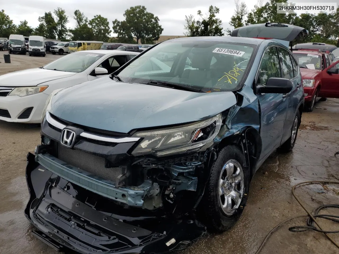 2015 Honda Cr-V Lx VIN: 2HKRM3H30FH530718 Lot: 65139694