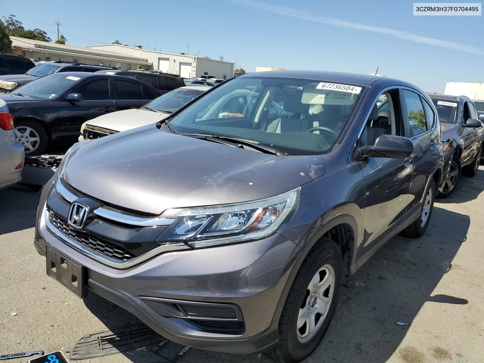 2015 Honda Cr-V Lx VIN: 3CZRM3H37FG704495 Lot: 67236504