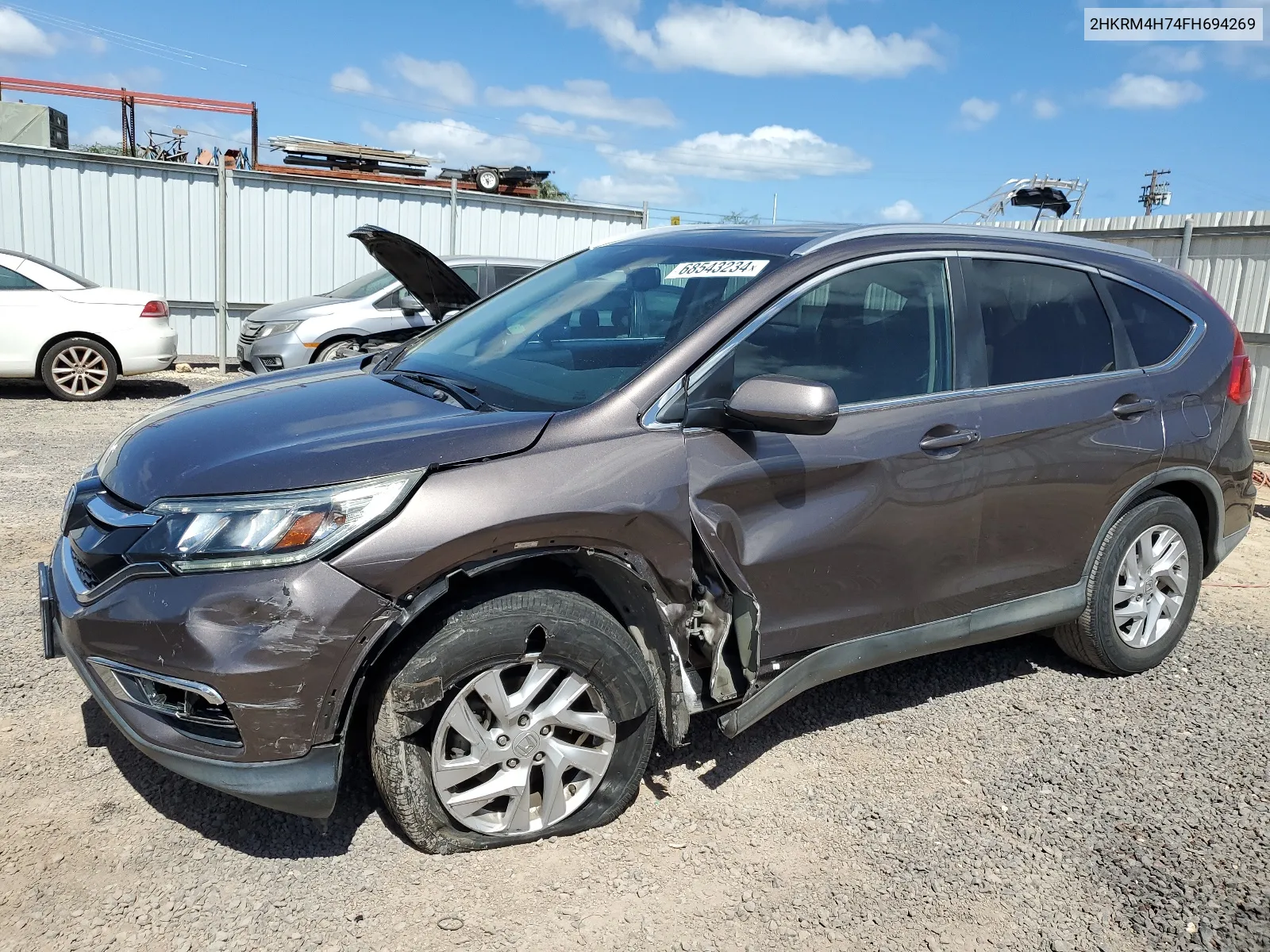 2015 Honda Cr-V Exl VIN: 2HKRM4H74FH694269 Lot: 68543234