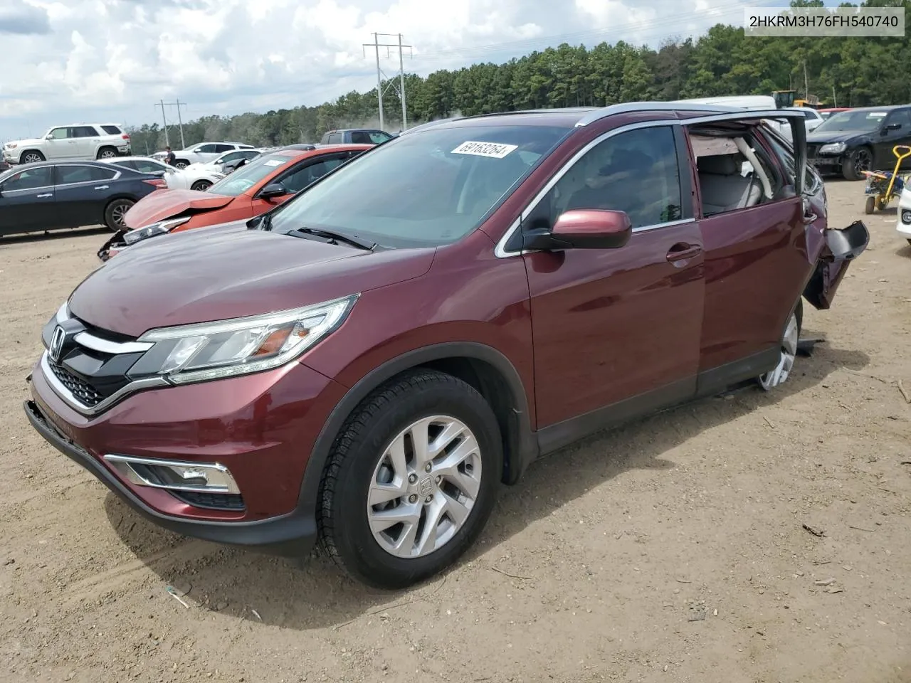 2015 Honda Cr-V Exl VIN: 2HKRM3H76FH540740 Lot: 69163264