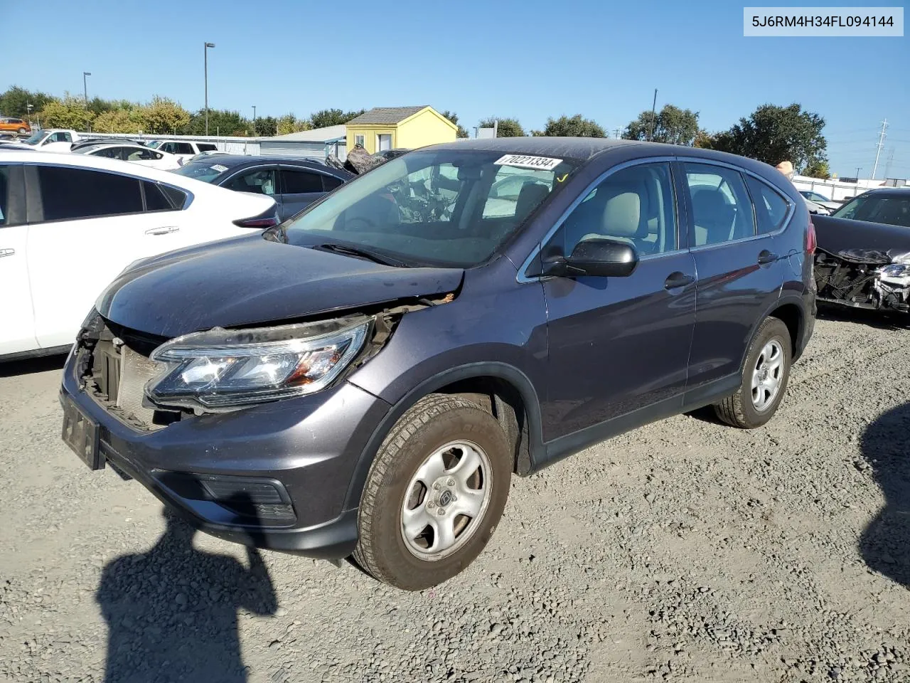 2015 Honda Cr-V Lx VIN: 5J6RM4H34FL094144 Lot: 70221334