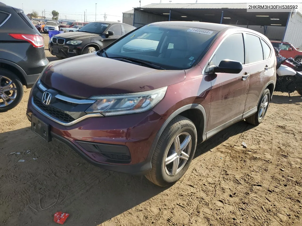 2015 Honda Cr-V Lx VIN: 2HKRM3H30FH538592 Lot: 71406654