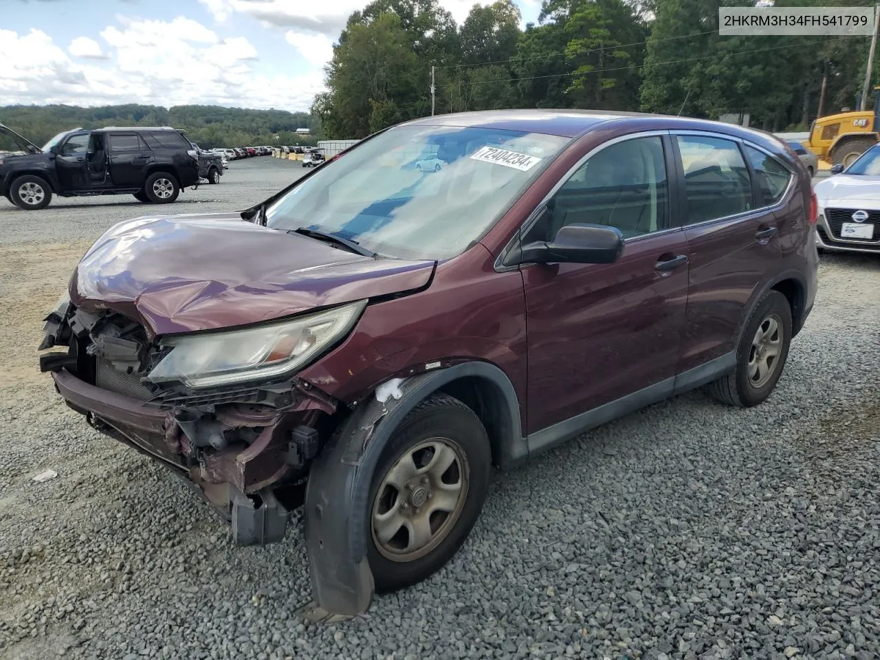 2015 Honda Cr-V Lx VIN: 2HKRM3H34FH541799 Lot: 72404234