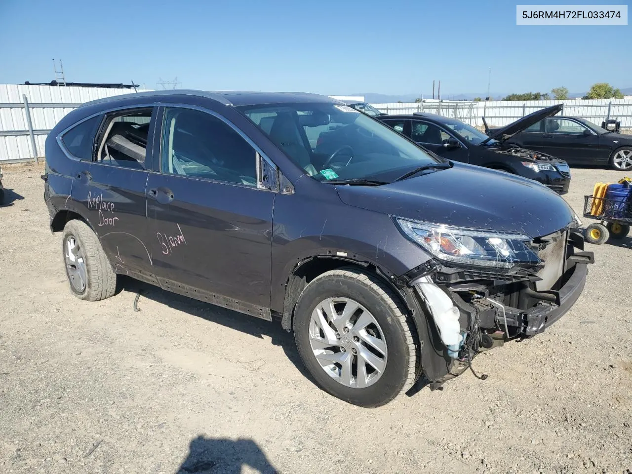 2015 Honda Cr-V Exl VIN: 5J6RM4H72FL033474 Lot: 73592544