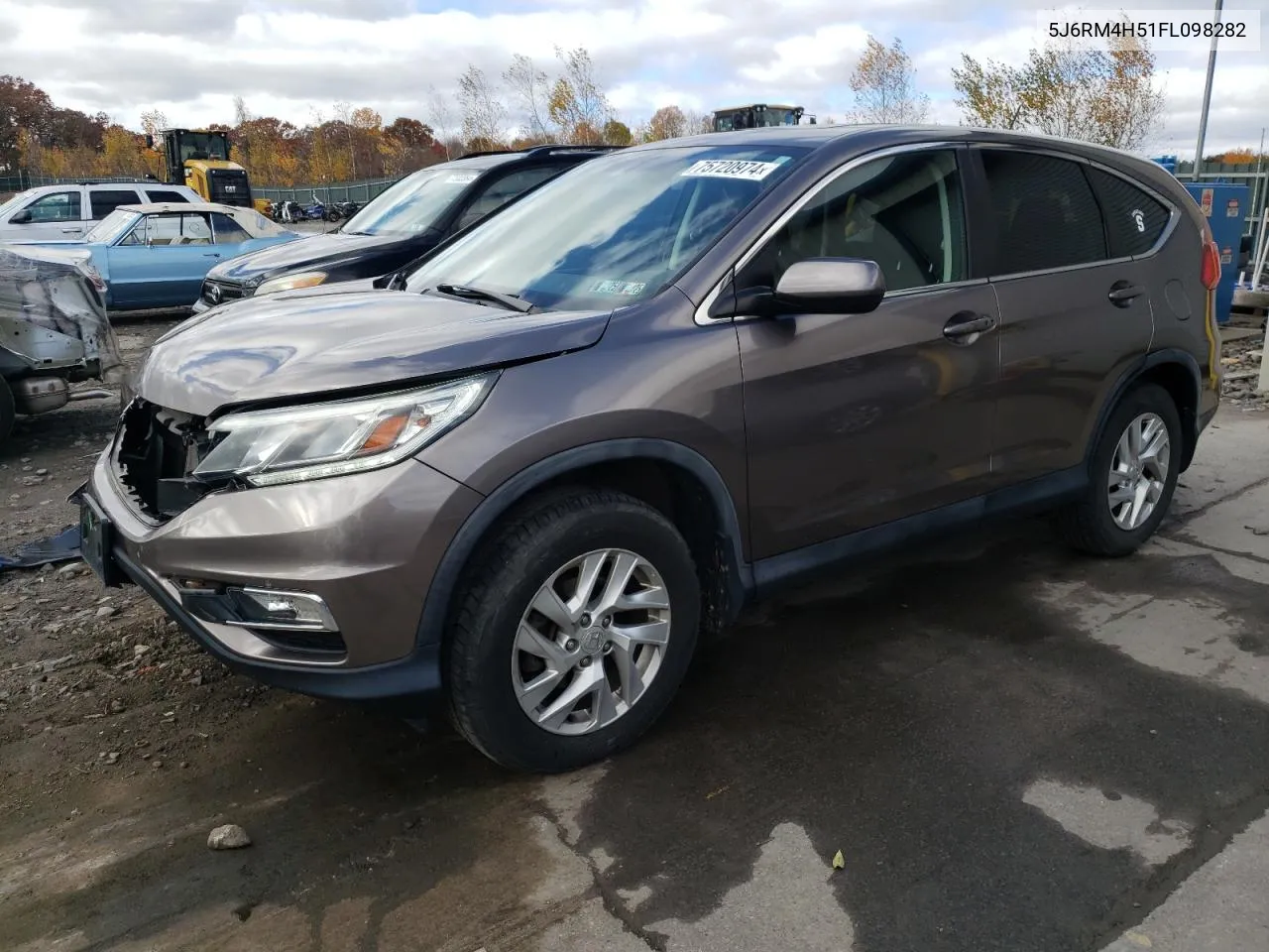 2015 Honda Cr-V Ex VIN: 5J6RM4H51FL098282 Lot: 75720974