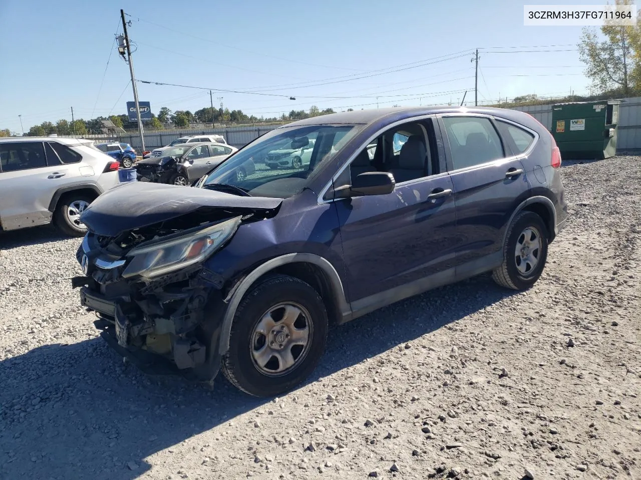 2015 Honda Cr-V Lx VIN: 3CZRM3H37FG711964 Lot: 76753164