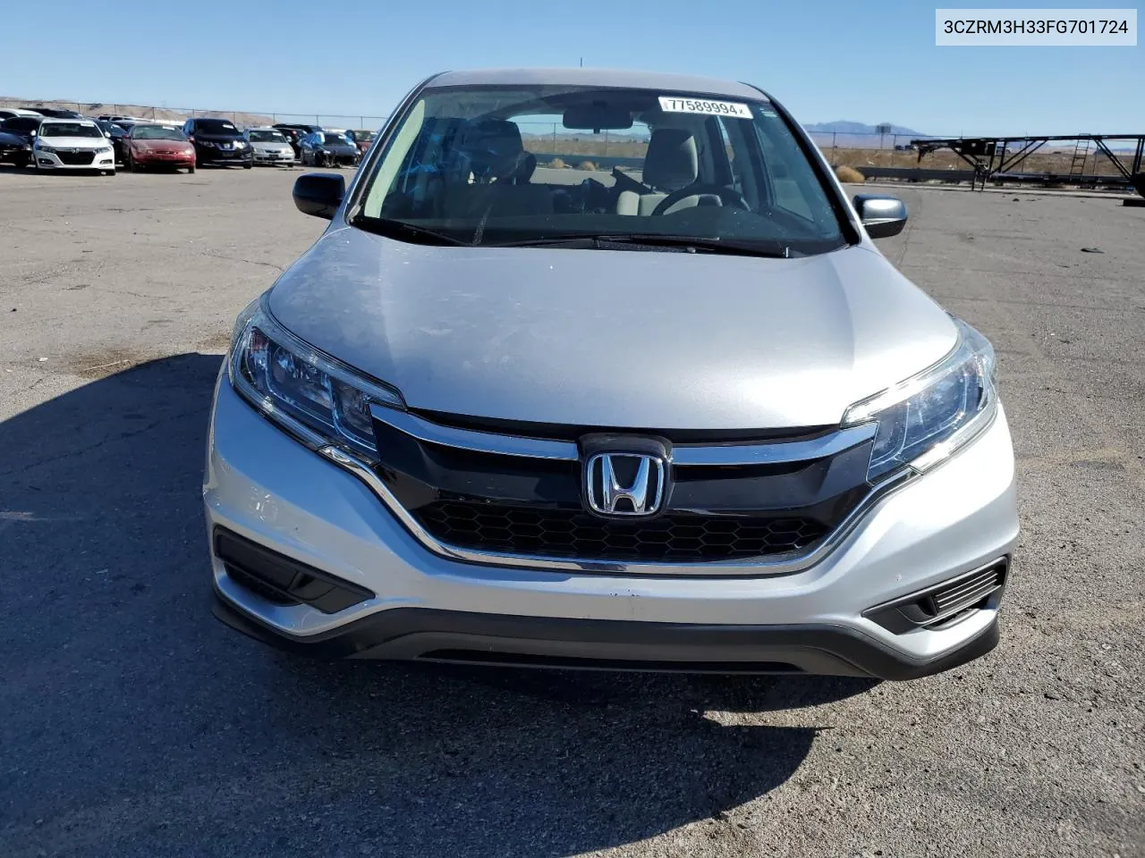 2015 Honda Cr-V Lx VIN: 3CZRM3H33FG701724 Lot: 77589994