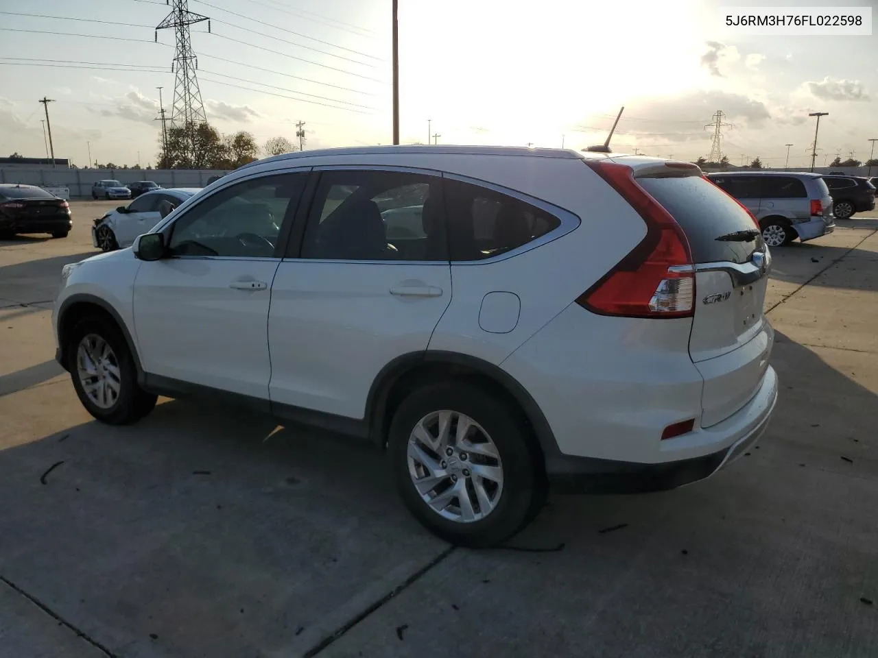 2015 Honda Cr-V Exl VIN: 5J6RM3H76FL022598 Lot: 78739514