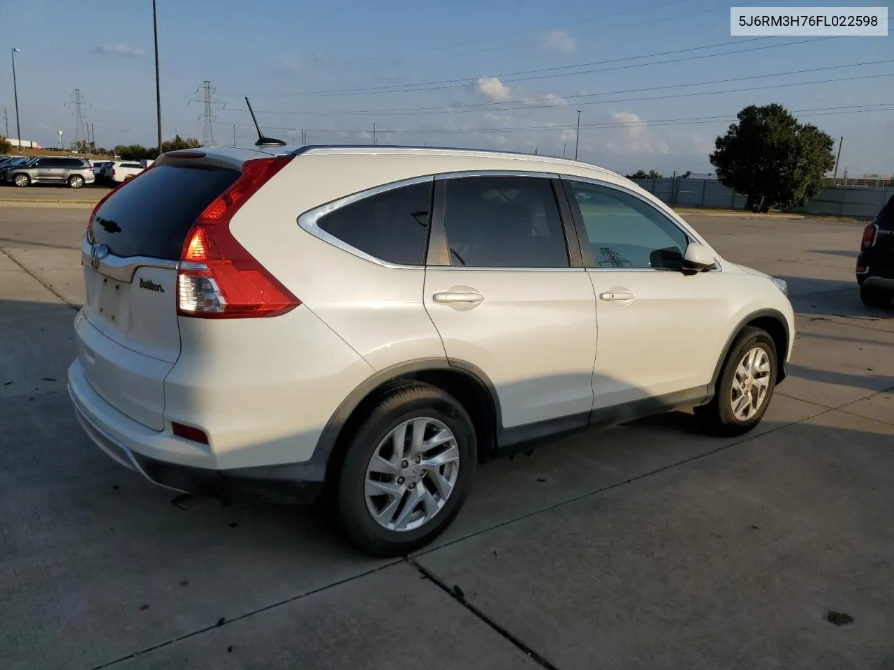 2015 Honda Cr-V Exl VIN: 5J6RM3H76FL022598 Lot: 78739514