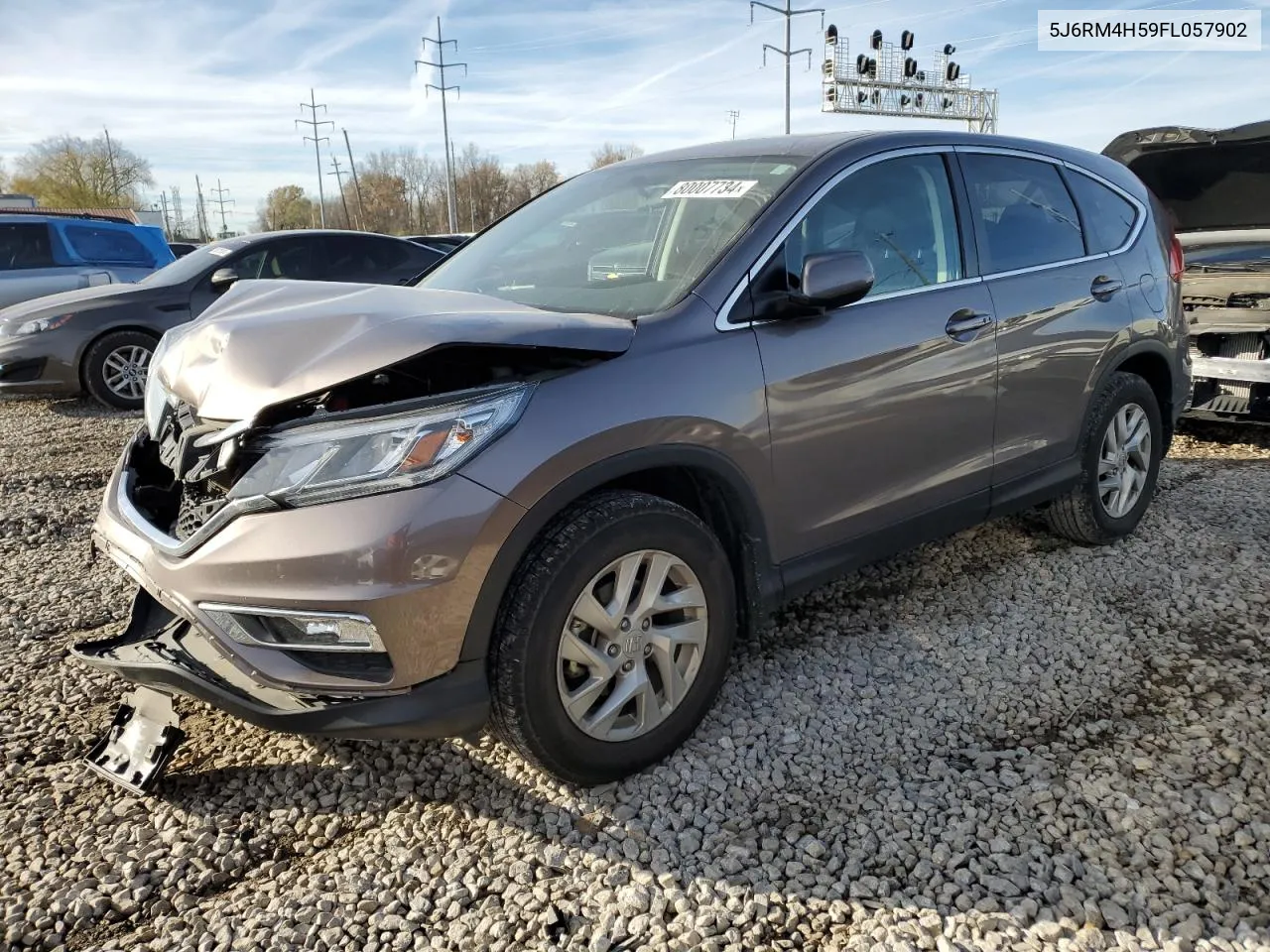 2015 Honda Cr-V Ex VIN: 5J6RM4H59FL057902 Lot: 80007734