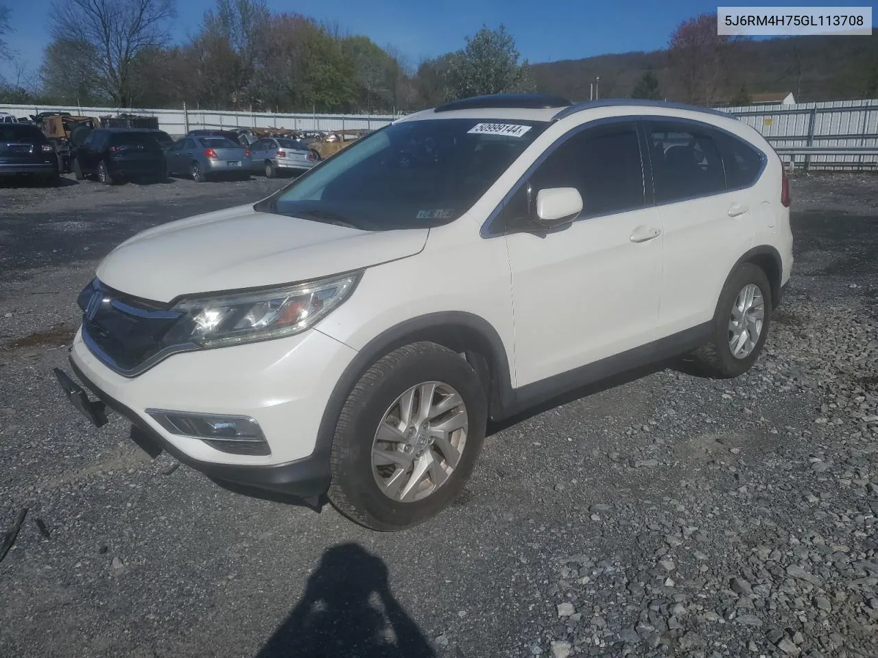 2016 Honda Cr-V Exl VIN: 5J6RM4H75GL113708 Lot: 50999144