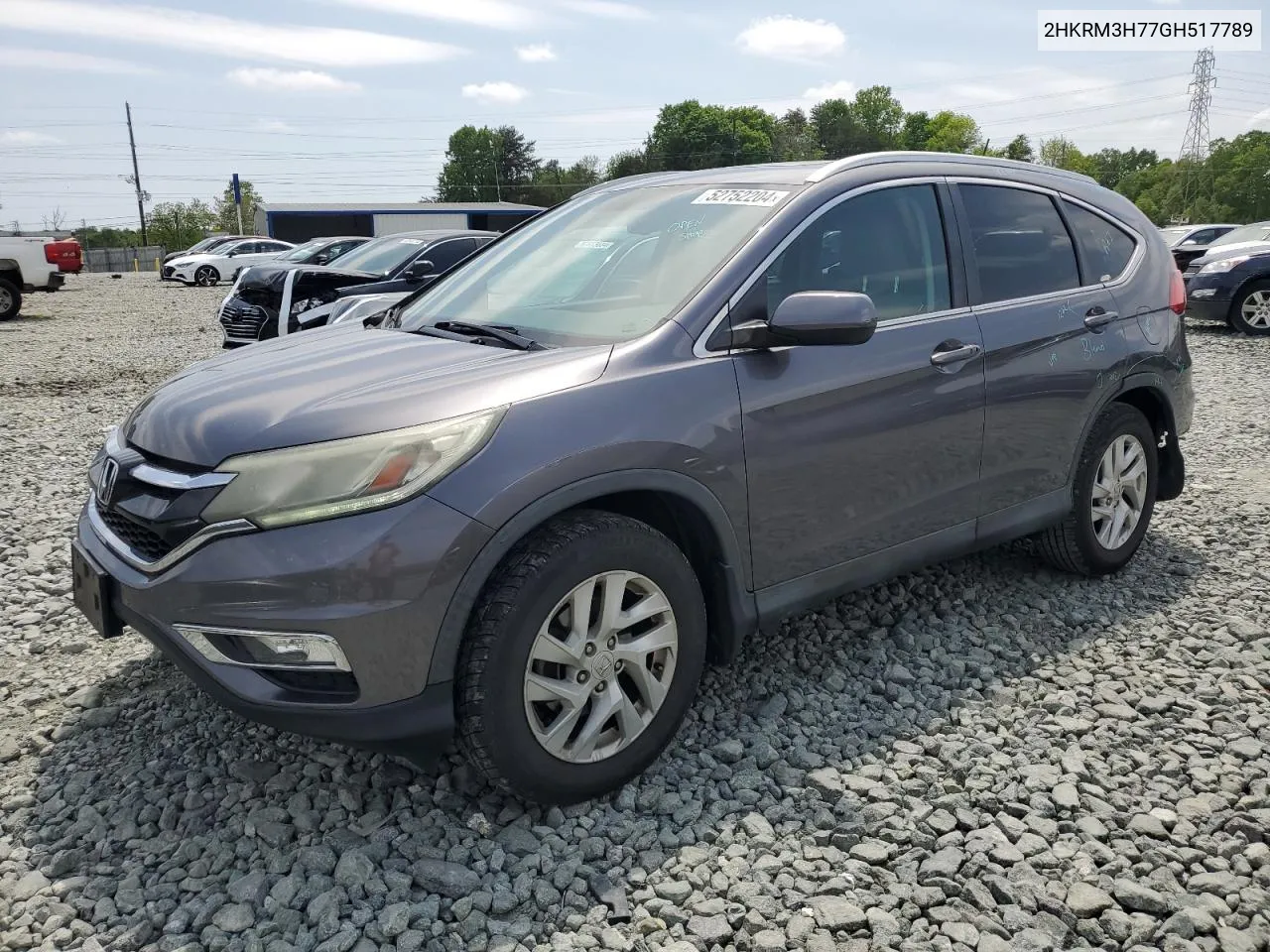 2016 Honda Cr-V Exl VIN: 2HKRM3H77GH517789 Lot: 52752204