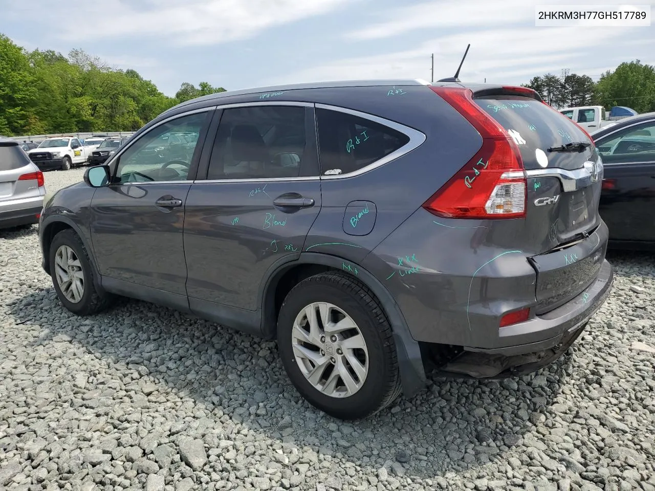 2016 Honda Cr-V Exl VIN: 2HKRM3H77GH517789 Lot: 52752204