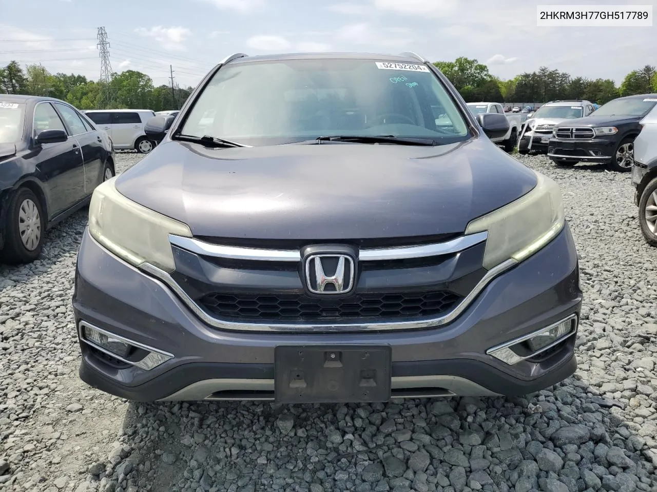 2016 Honda Cr-V Exl VIN: 2HKRM3H77GH517789 Lot: 52752204