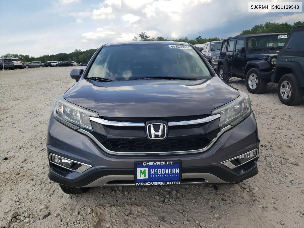 2016 Honda Cr-V Ex VIN: 5J6RM4H54GL139540 Lot: 60254994