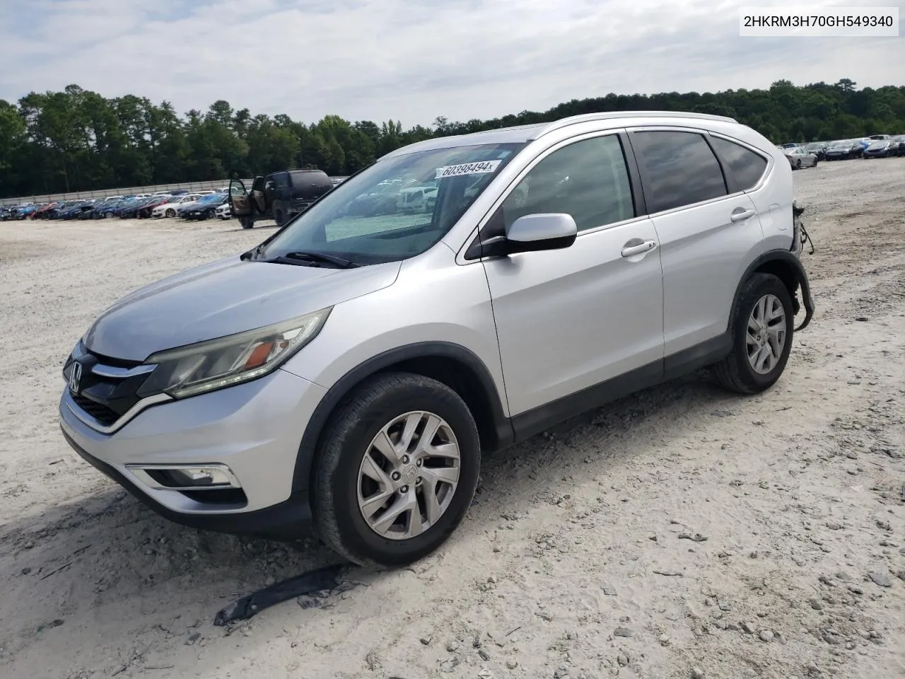 2016 Honda Cr-V Exl VIN: 2HKRM3H70GH549340 Lot: 60398494