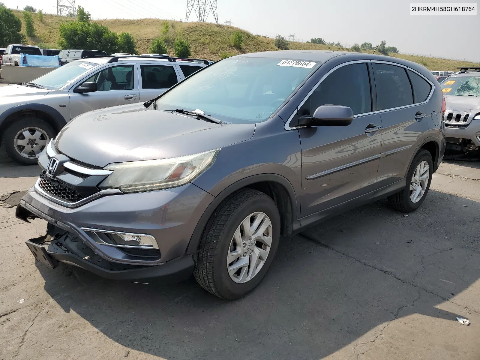 2016 Honda Cr-V Ex VIN: 2HKRM4H58GH618764 Lot: 64276654