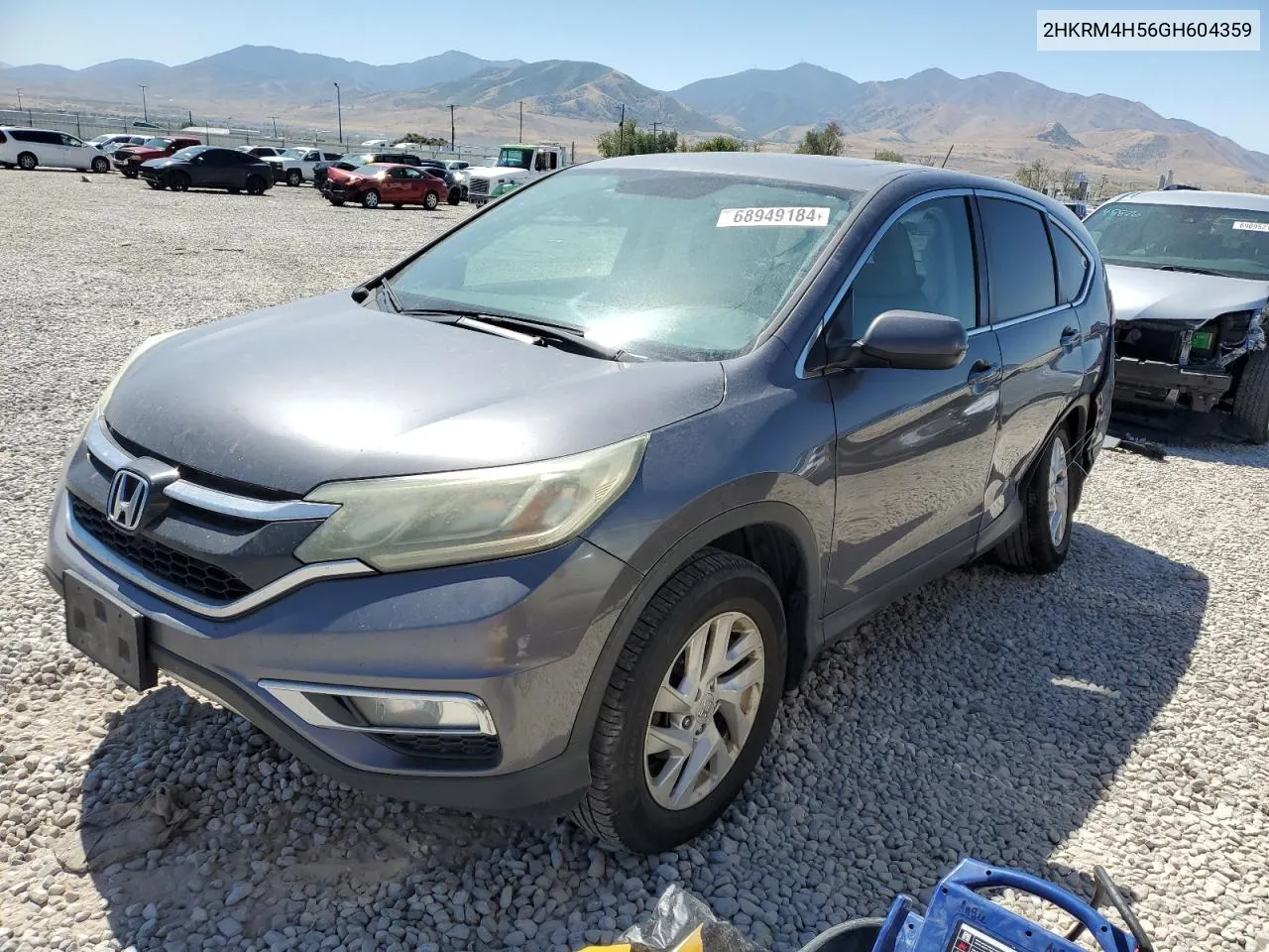 2016 Honda Cr-V Ex VIN: 2HKRM4H56GH604359 Lot: 68949184