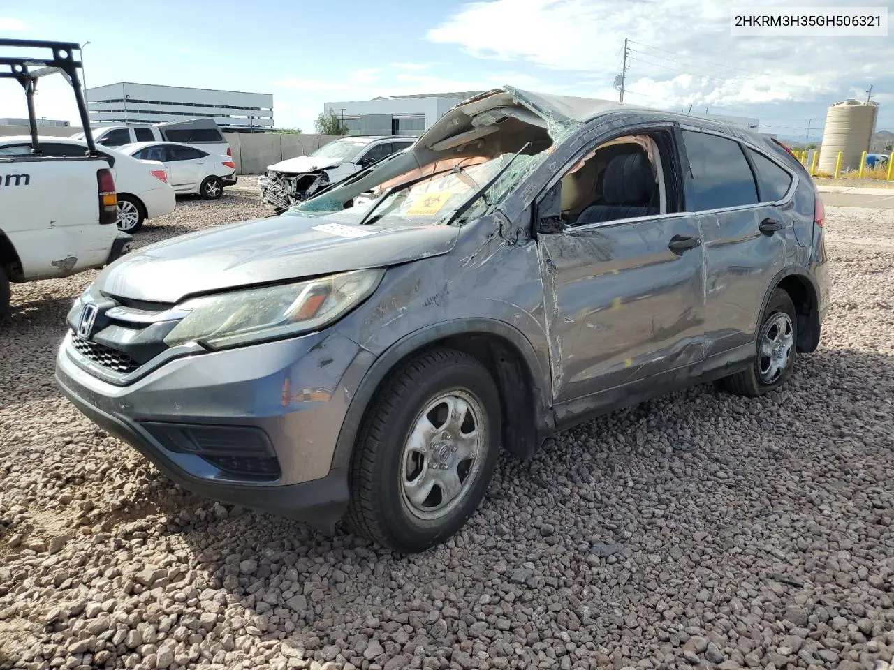 2016 Honda Cr-V Lx VIN: 2HKRM3H35GH506321 Lot: 69515314