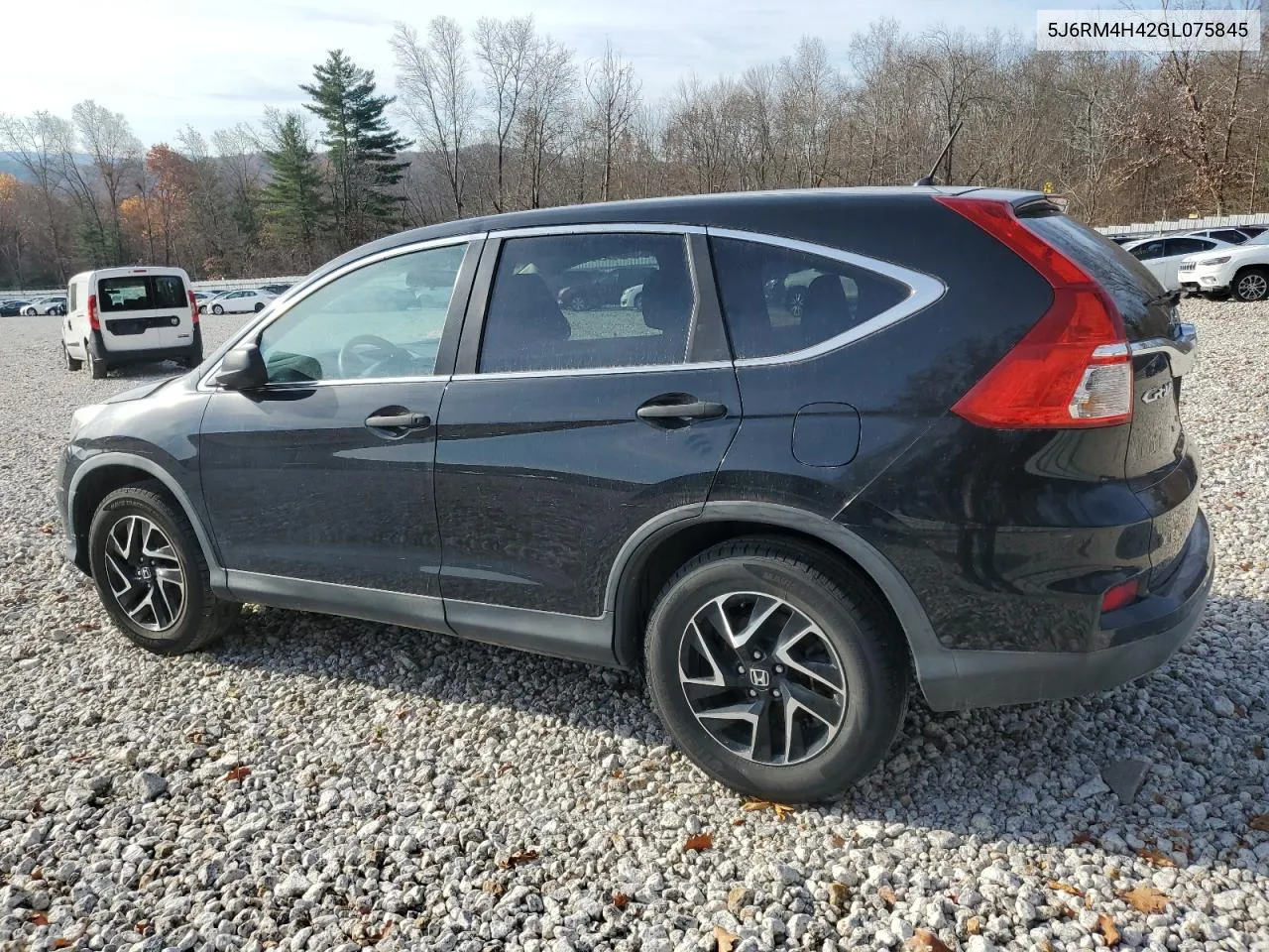 2016 Honda Cr-V Se VIN: 5J6RM4H42GL075845 Lot: 72330384