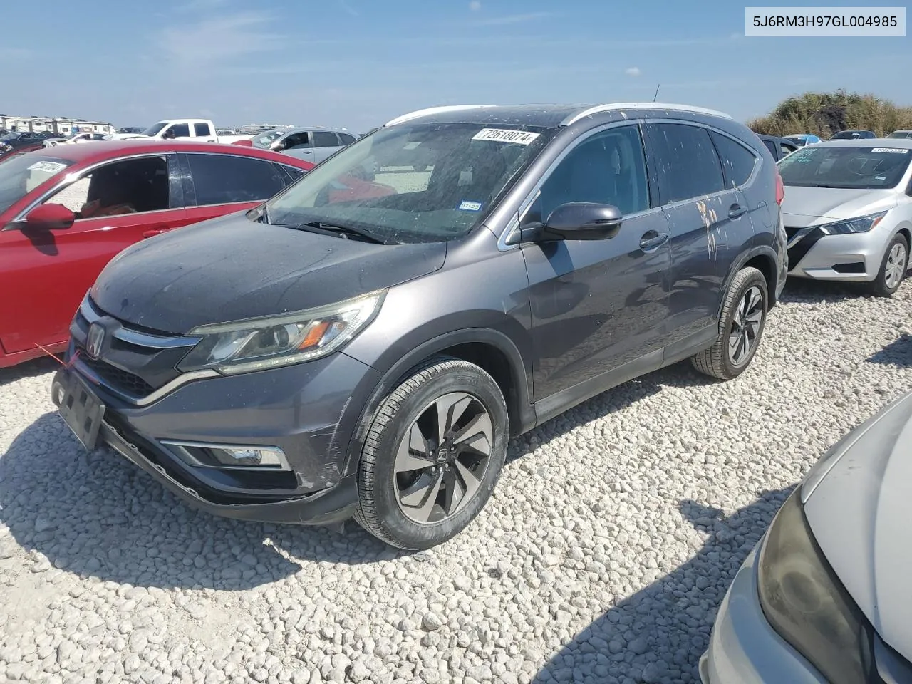 2016 Honda Cr-V Touring VIN: 5J6RM3H97GL004985 Lot: 72618074