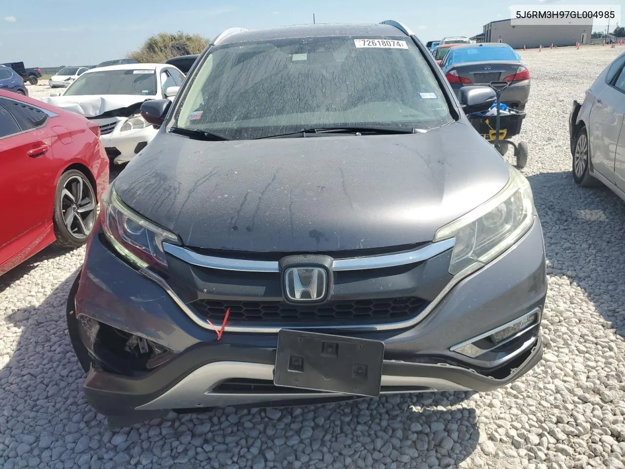 2016 Honda Cr-V Touring VIN: 5J6RM3H97GL004985 Lot: 72618074