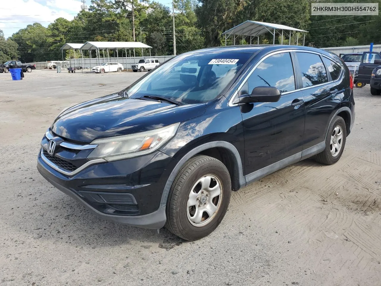 2016 Honda Cr-V Lx VIN: 2HKRM3H30GH554762 Lot: 73840454