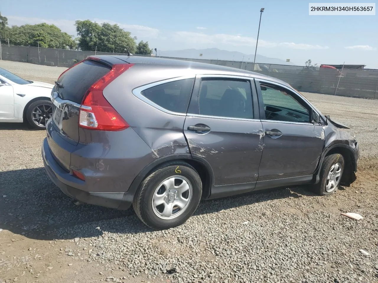 2016 Honda Cr-V Lx VIN: 2HKRM3H34GH563657 Lot: 74296664