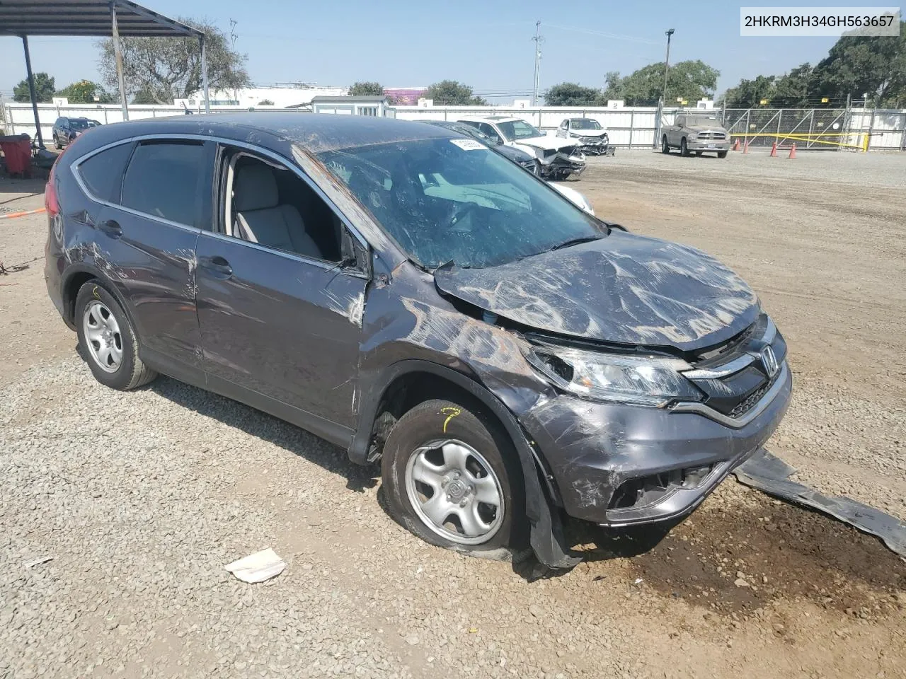 2016 Honda Cr-V Lx VIN: 2HKRM3H34GH563657 Lot: 74296664