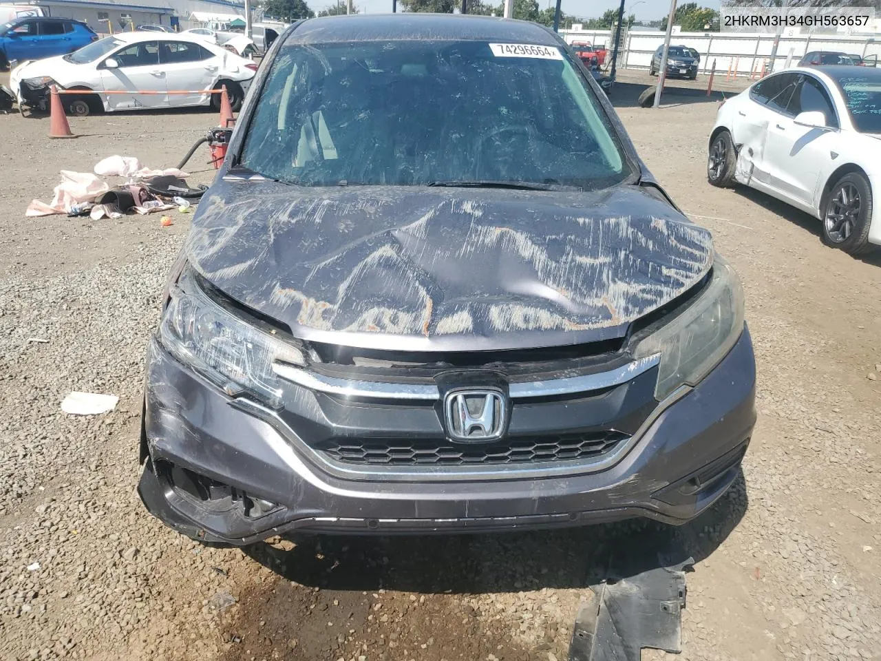 2016 Honda Cr-V Lx VIN: 2HKRM3H34GH563657 Lot: 74296664