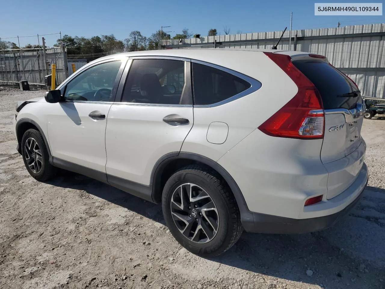 2016 Honda Cr-V Se VIN: 5J6RM4H49GL109344 Lot: 74929094