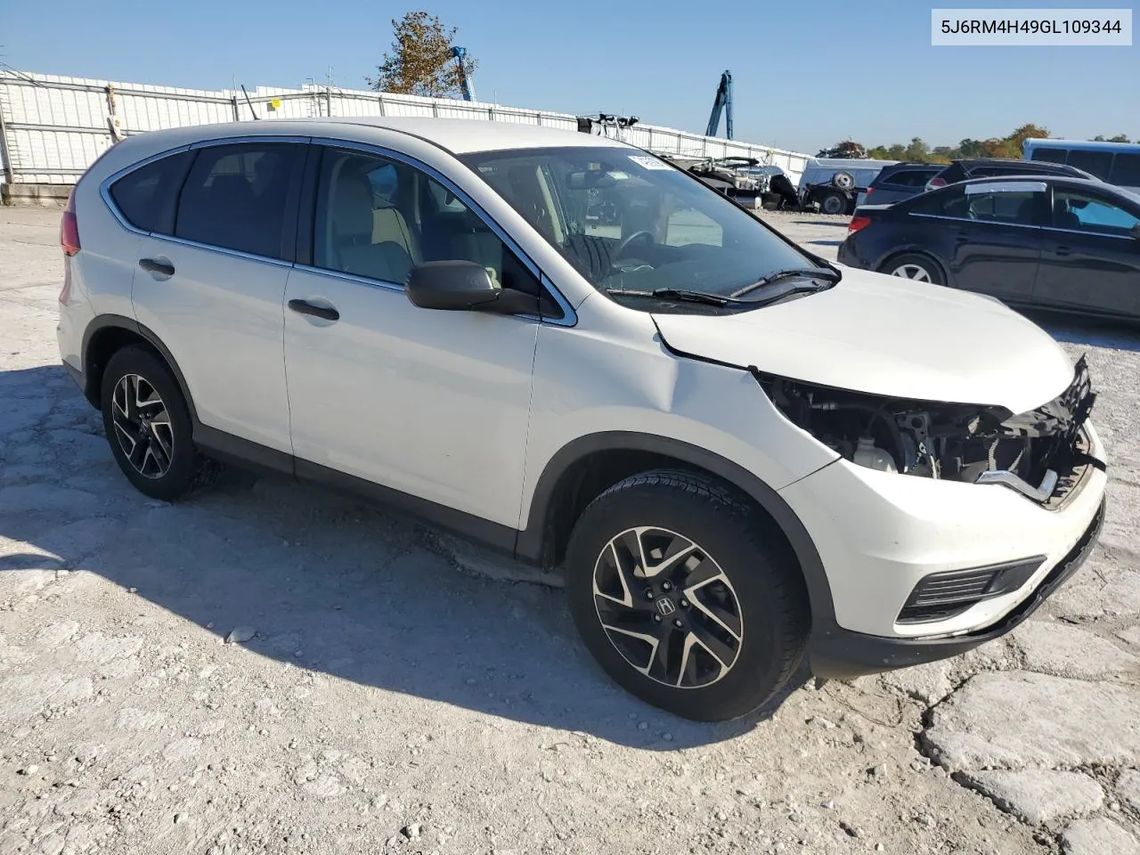 2016 Honda Cr-V Se VIN: 5J6RM4H49GL109344 Lot: 74929094