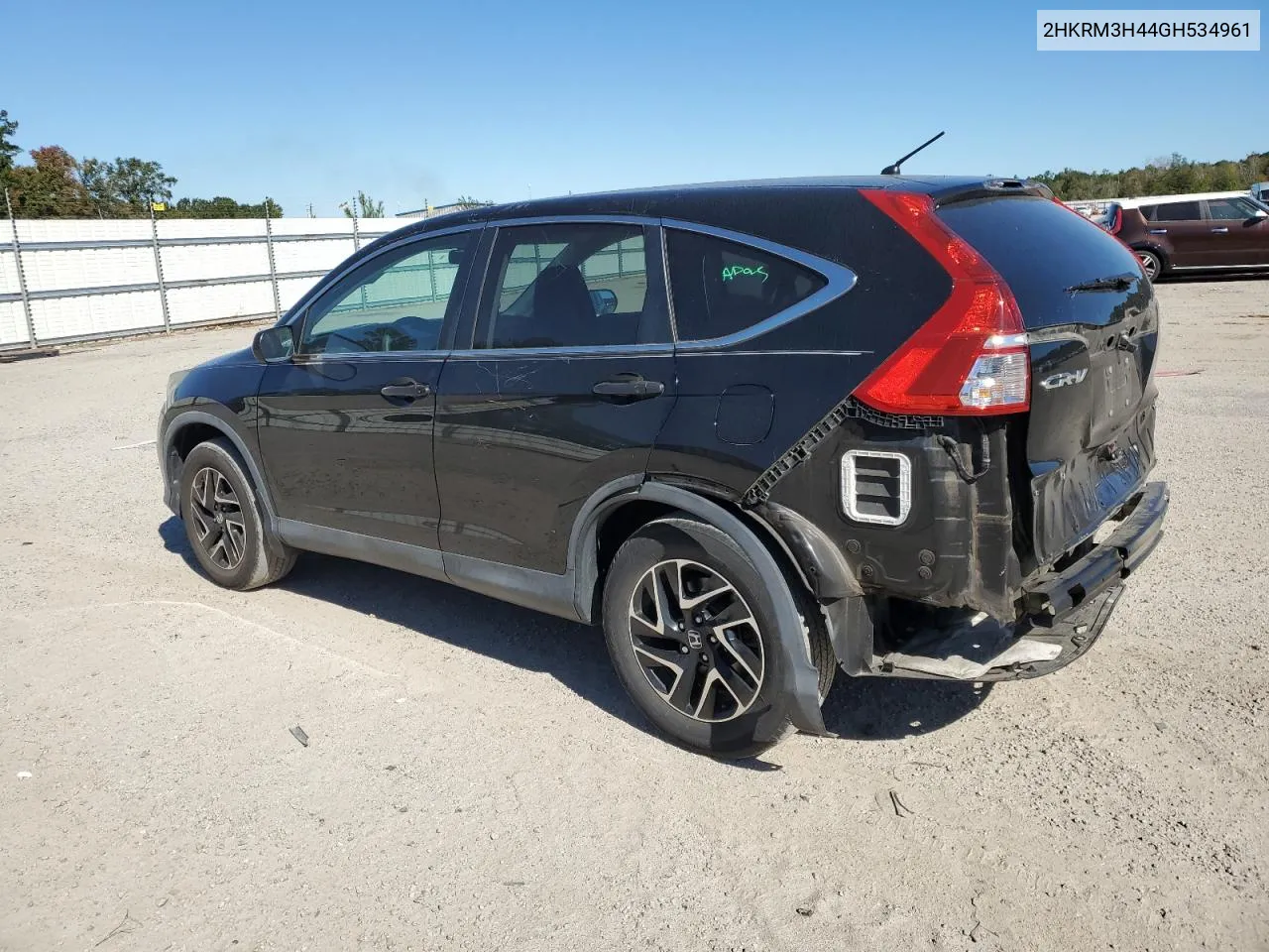 2016 Honda Cr-V Se VIN: 2HKRM3H44GH534961 Lot: 75417784